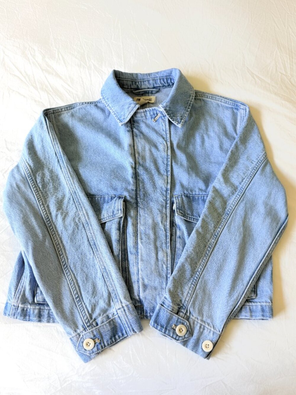 Madewell Kirkham Wash Cropped Cargo Jacket - Picture 10 of 16